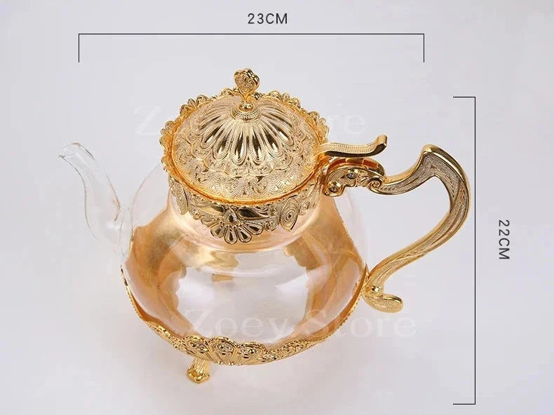 Théière en verre borosilicate service à thé design épuré