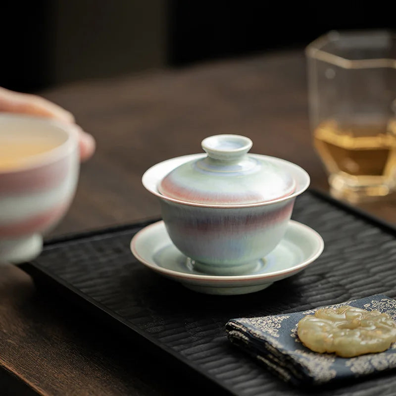 Gaiwan Nuée Écarlate - Céramique Sancai 150ml | Kiln Change