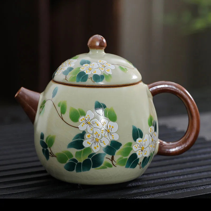 Collection théières céramique Sérénité motifs naturels