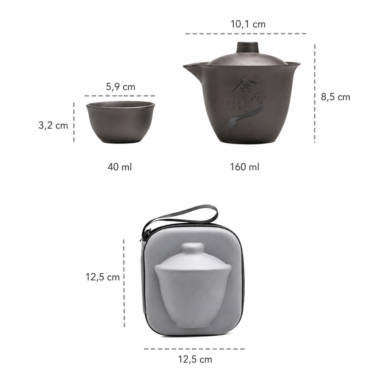 Service à Thé Escapade Nature - Porcelaine 5 Pièces | Format Camping