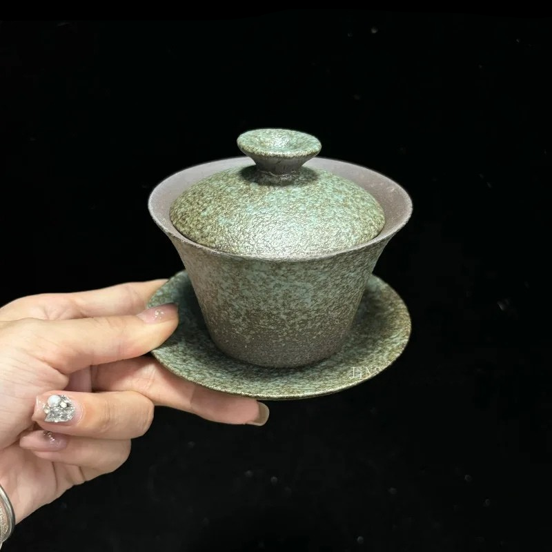 Gaiwan Terre Ancienne - Grès Kiln Change 180ml | Vert & Noir
