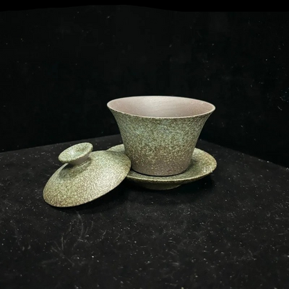 Gaiwan Terre Ancienne - Grès Kiln Change 180ml | Vert & Noir