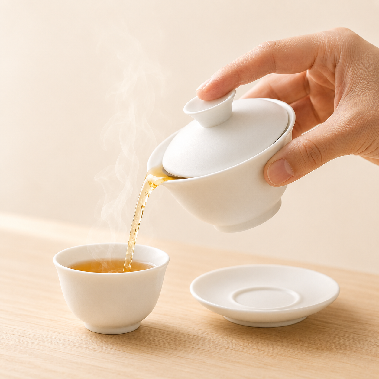 Gaiwan Nuée Céleste - Porcelaine Blanc 140ml | Voyage