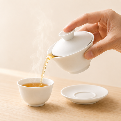 Gaiwan Nuée Céleste - Porcelaine Blanc 140ml | Voyage