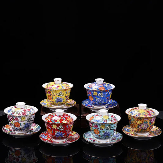Gaiwan Nuée Céleste - Porcelaine Émail Coloré 200ml | 6 Coloris