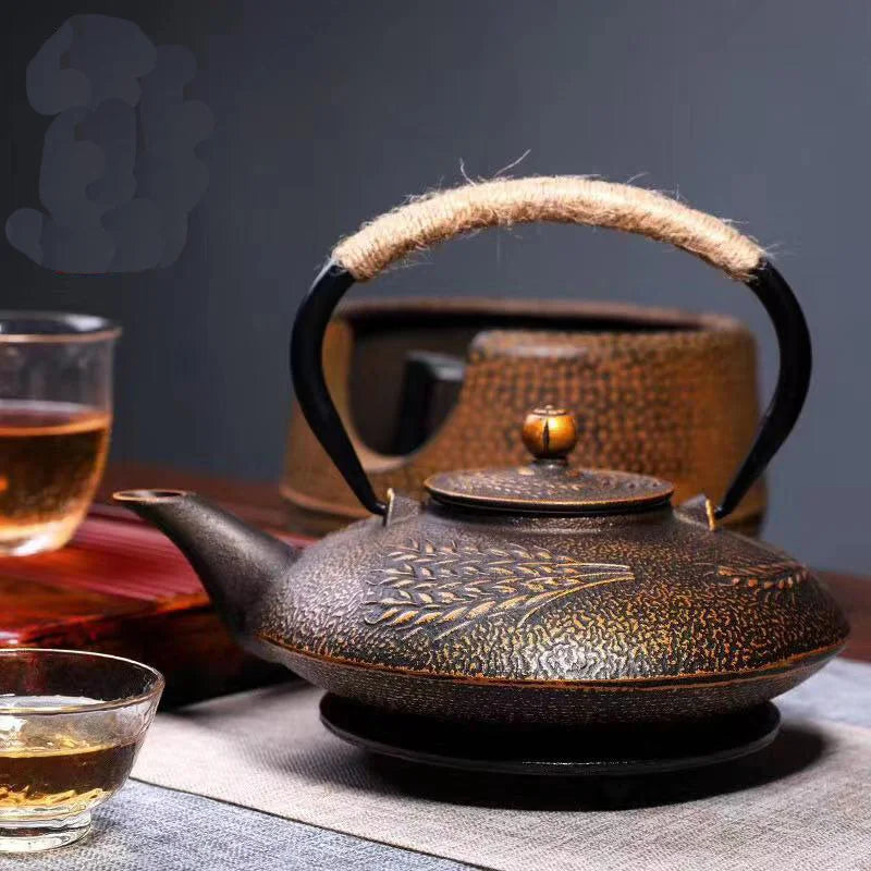 Théière en fonte émaillée 700ml style japonais traditionnel