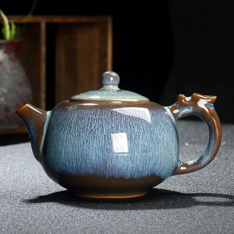 Théière en céramique émaillée plusieurs coloris disponibles