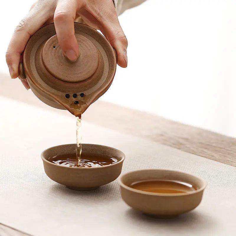 Service à Thé Duo Nomade - Céramique 220ml | Format Voyage Compact