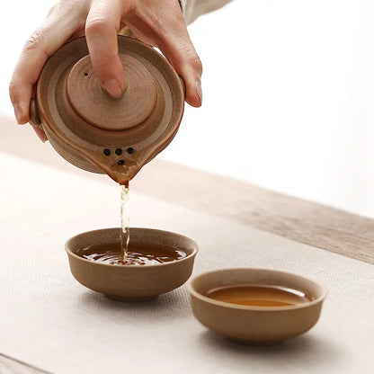 Service à Thé Duo Nomade - Céramique 220ml | Format Voyage Compact