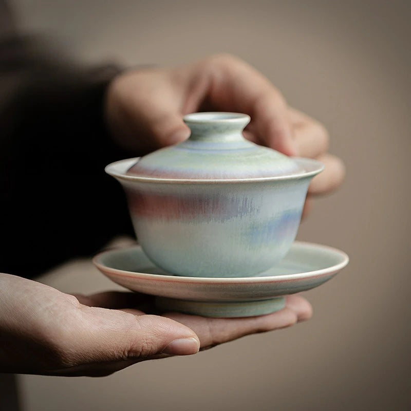 Gaiwan Nuée Écarlate - Céramique Sancai 150ml | Kiln Change