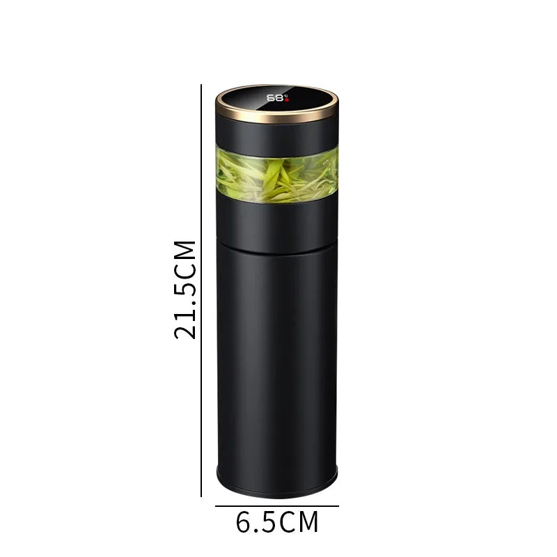 Détail finition mate élégante du thermos inox