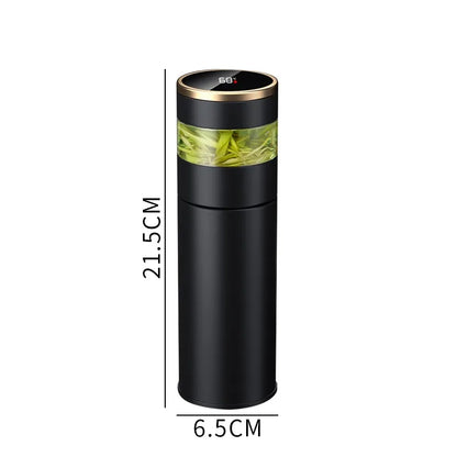 Détail finition mate élégante du thermos inox