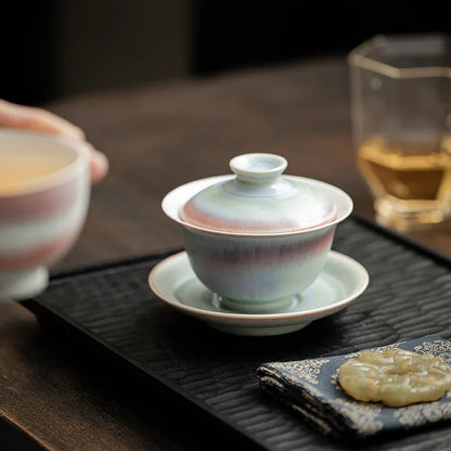 Gaiwan Nuée Écarlate - Céramique Sancai 150ml | Kiln Change