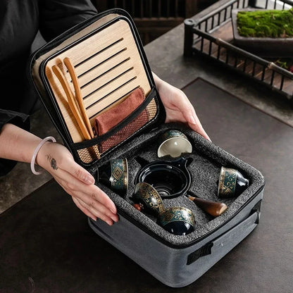 Service à Thé Argile Nomade - Poterie Sable 160ml | Format Voyage