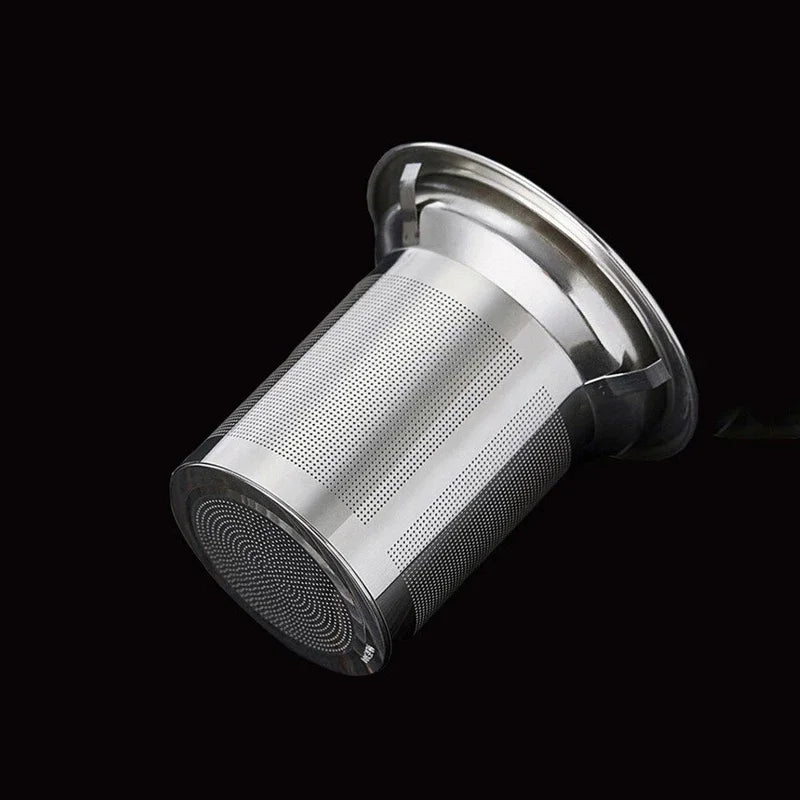 Théière carrée en verre borosilicate transparente vue du dessus