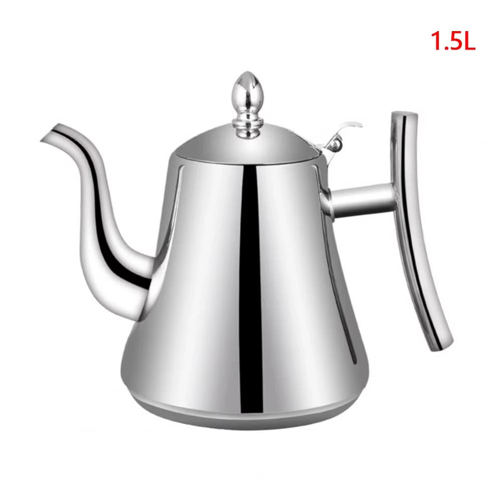 Service à thé élégant avec théière en inox argenté
