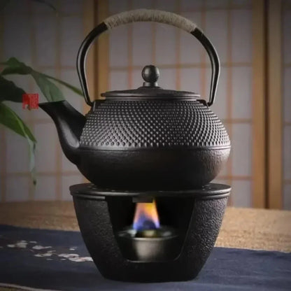 Théière japonaise en fonte intérieur émaillé blanc