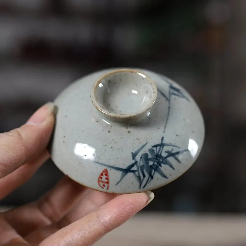 Gaiwan Nuée Sancai - Grès Émail Sancai 150ml | Trois Couleurs
