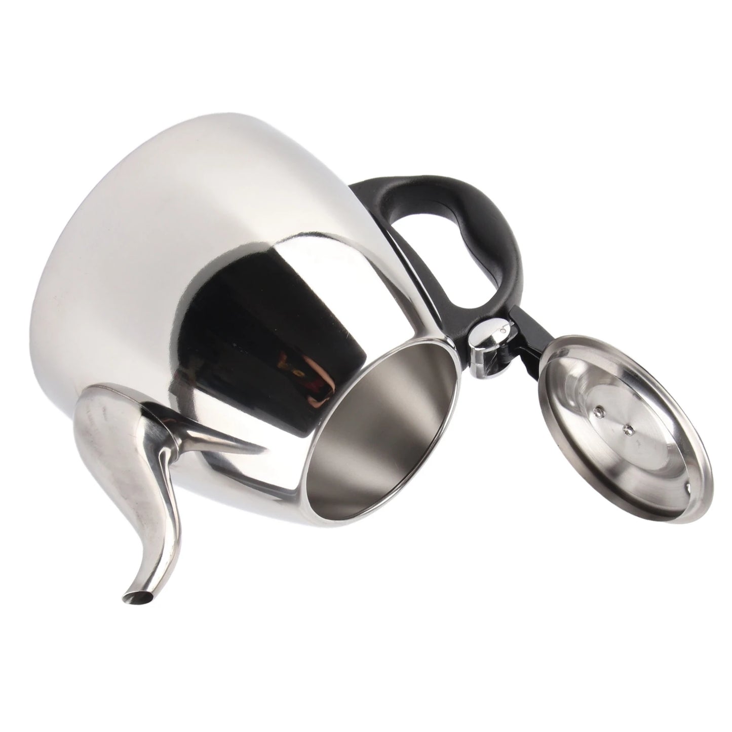 D��tail bec verseur théière inox pour infusion précise