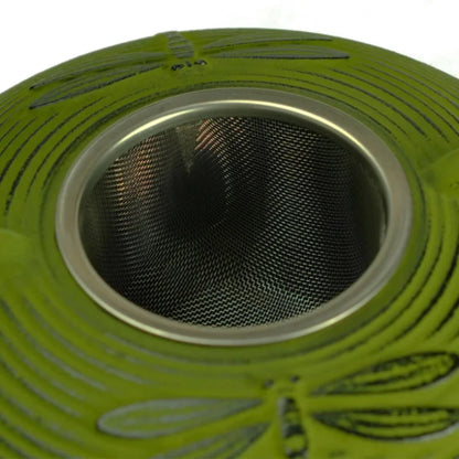 Théière fonte plate 800ml poignée corde naturelle