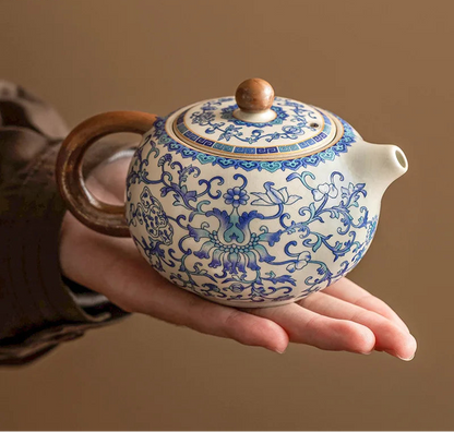Service à Thé Bleu Nostalgie - Céramique 191ml | Style Rétro Chinois