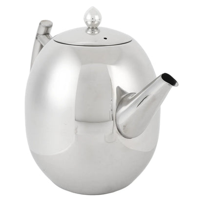 Théière en inox poli miroir vue de face 1L