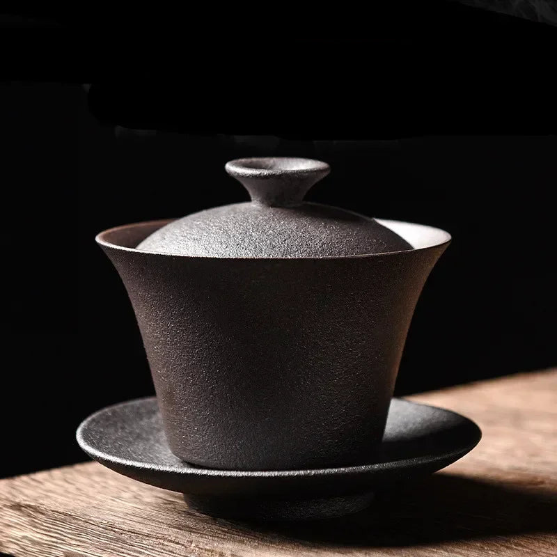 Gaiwan Terre Ancienne - Grès Kiln Change 180ml | Vert & Noir