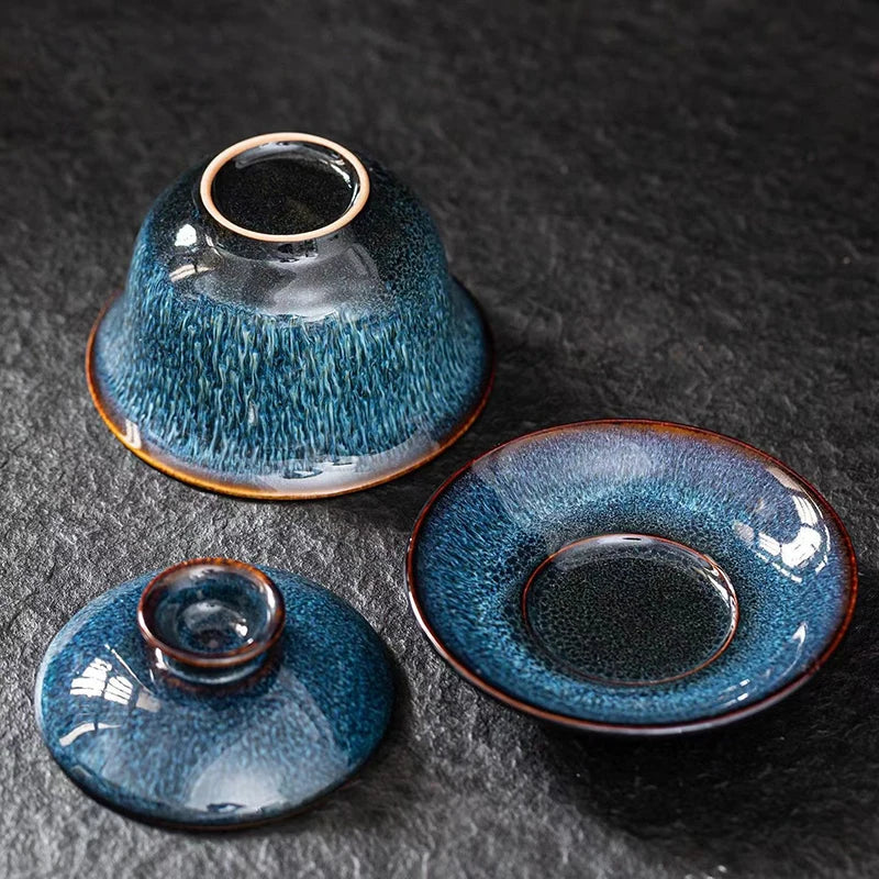 Gaiwan Lotus Étoilé - Porcelaine 150ml | Émail In-Glaze