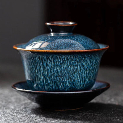 Gaiwan Lotus Étoilé - Porcelaine 150ml | Émail In-Glaze
