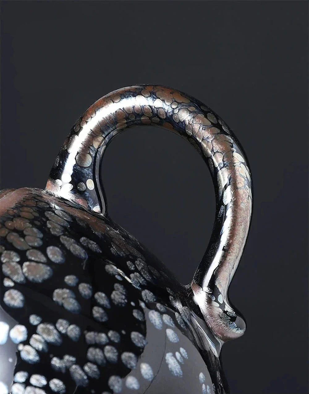 Théière céramique noire 450ml présentation ambiance zen