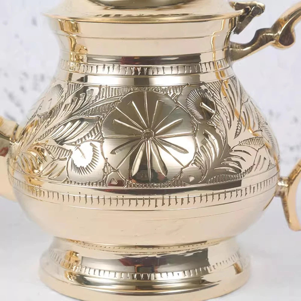 Théière cuivre martelé style traditionnel indien