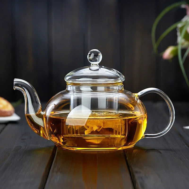 Théière verre borosilicate 4 tailles 400ml 600ml 800ml 1L