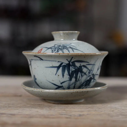 Gaiwan Nuée Sancai - Grès Émail Sancai 150ml | Trois Couleurs