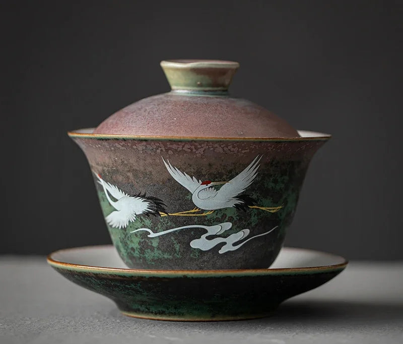 Gaiwan Nuée Céleste - Céramique Décor Peint 150ml | Fujian