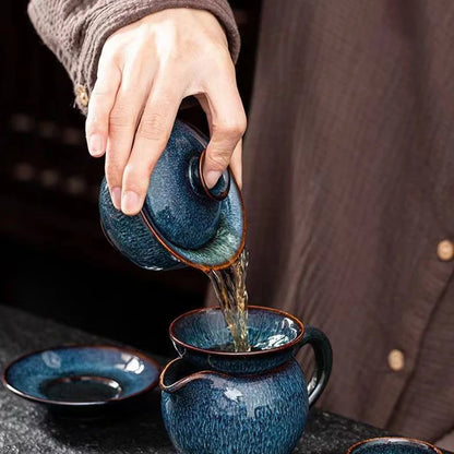 Gaiwan Lotus Étoilé - Porcelaine 150ml | Émail In-Glaze