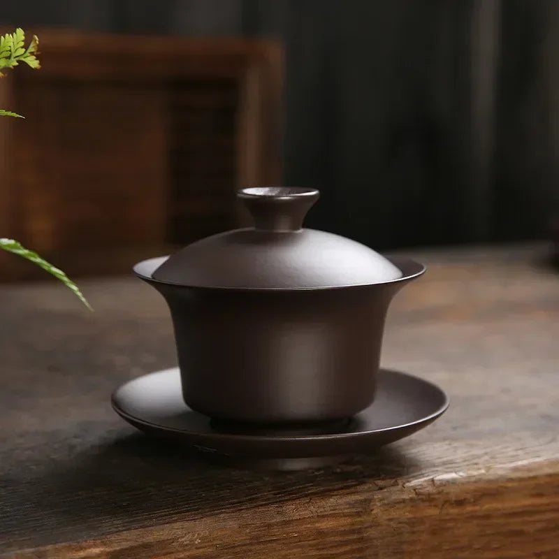 Gaiwan Terre Ancienne - Argile Violette 180ml | Style Rétro