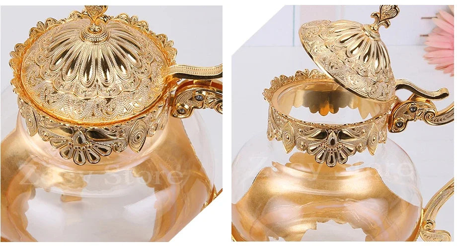 Bec verseur précis théière en verre style nordique