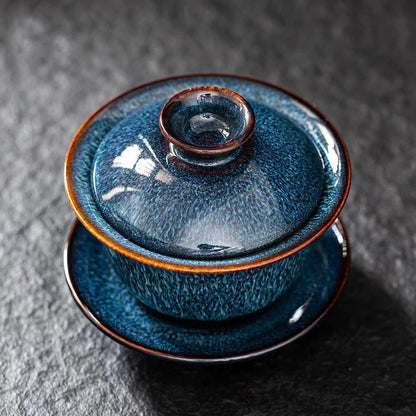 Gaiwan Lotus Étoilé - Porcelaine 150ml | Émail In-Glaze