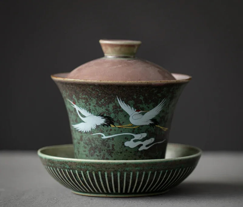 Gaiwan Nuée Céleste - Céramique Décor Peint 150ml | Fujian