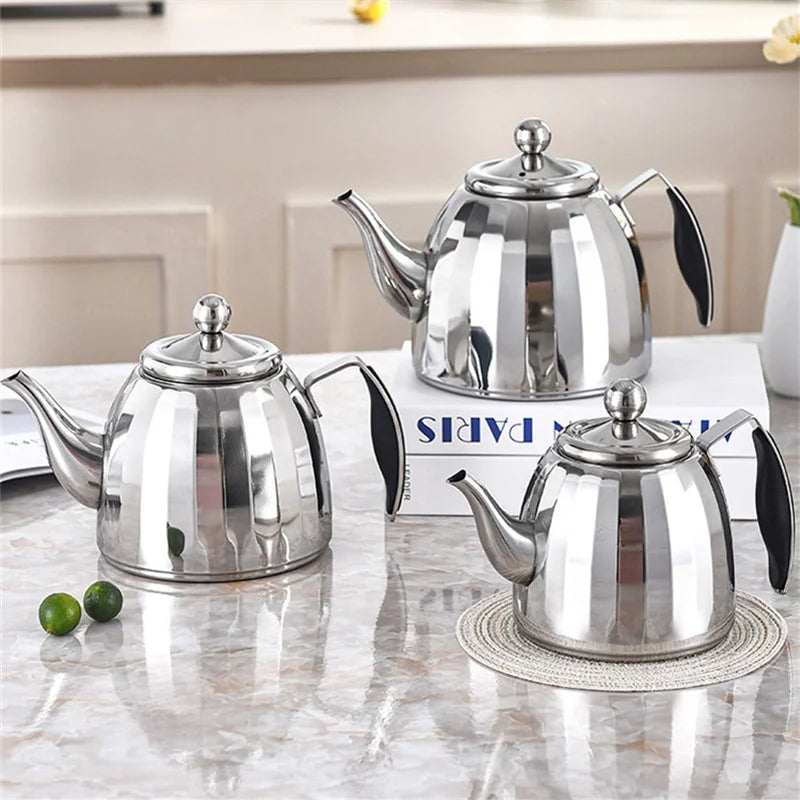 Théière inox brillant service thé tisane quotidien