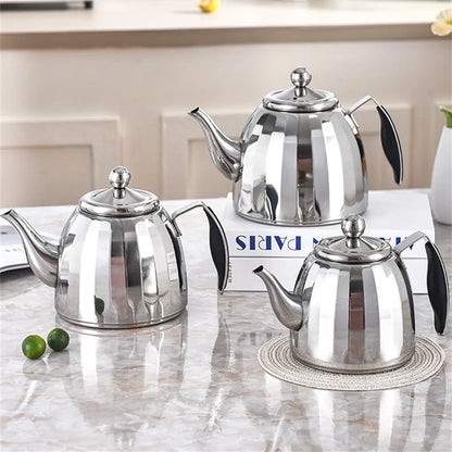 Théière inox brillant service thé tisane quotidien