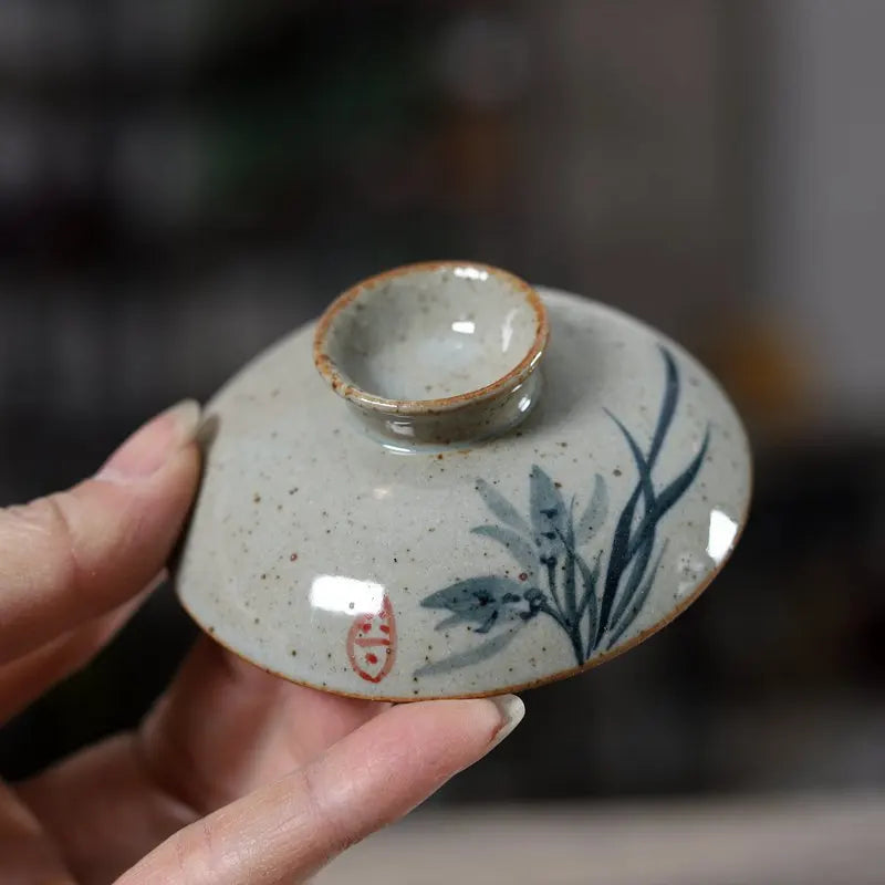 Gaiwan Nuée Sancai - Grès Émail Sancai 150ml | Trois Couleurs