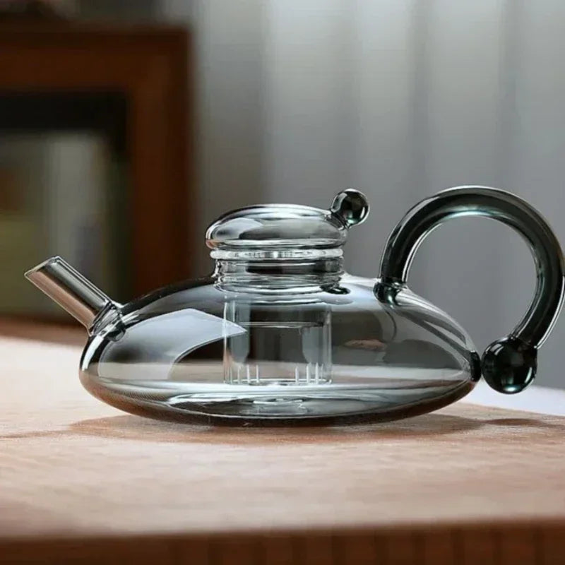 Théière verre borosilicate fumé design scandinave épuré