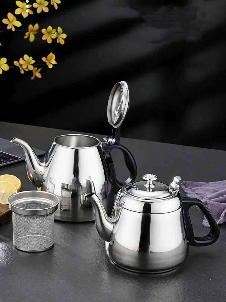 Poignée ergonomique thermique théière en inox