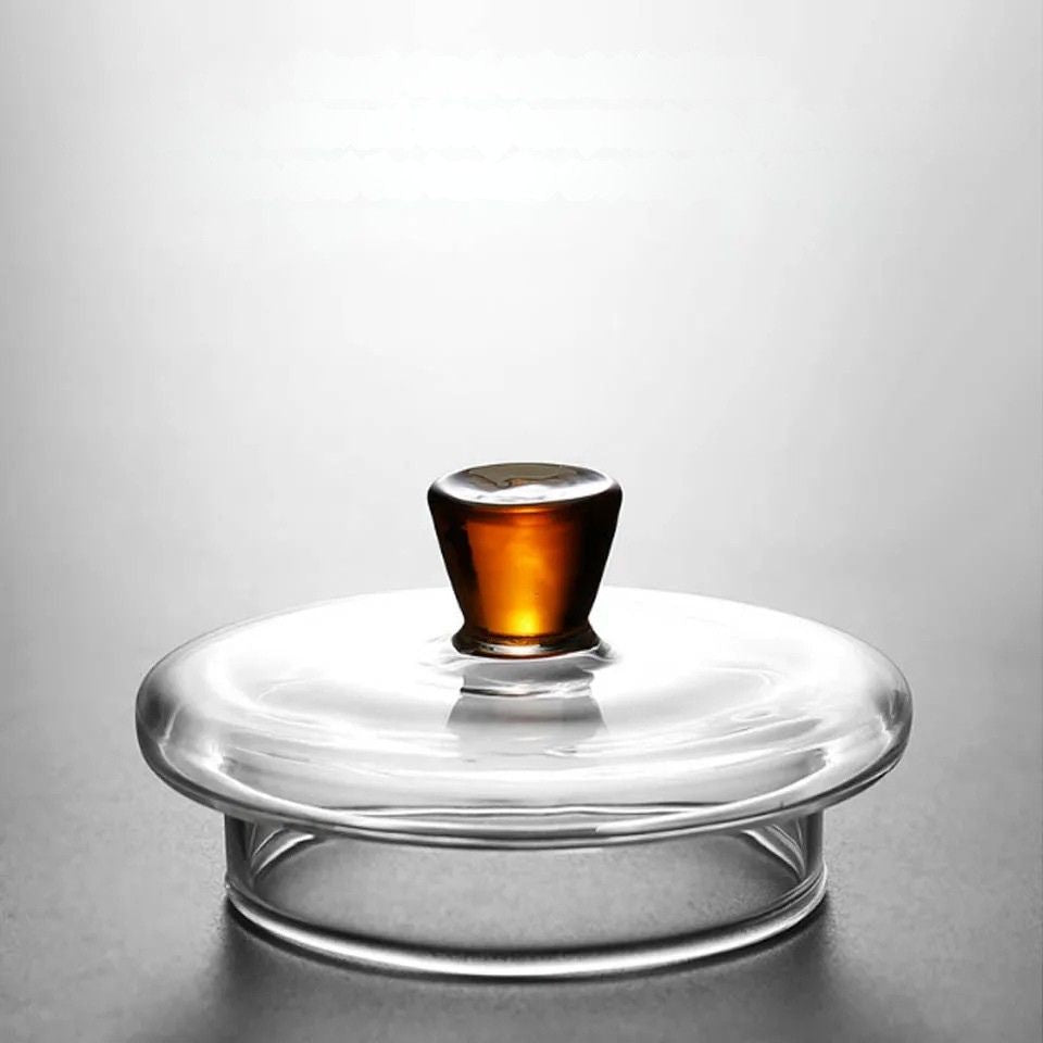 Couvercle théière en verre borosilicate martelé