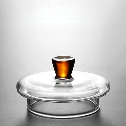 Couvercle théière en verre borosilicate martelé