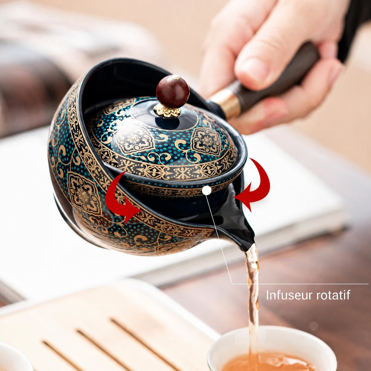 Service à Thé Argile Nomade - Poterie Sable 160ml | Format Voyage