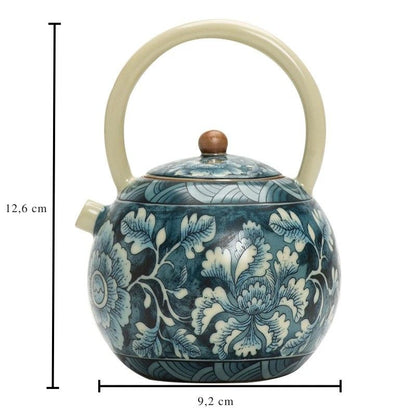Tableau des tailles et dimensions théière Lotus Bleu céramique